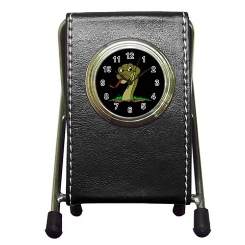 Snake Pen Holder Desk Clock from ArtsNow.com Front
