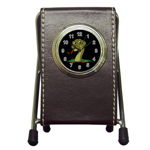 Snake Pen Holder Desk Clock from ArtsNow.com Front