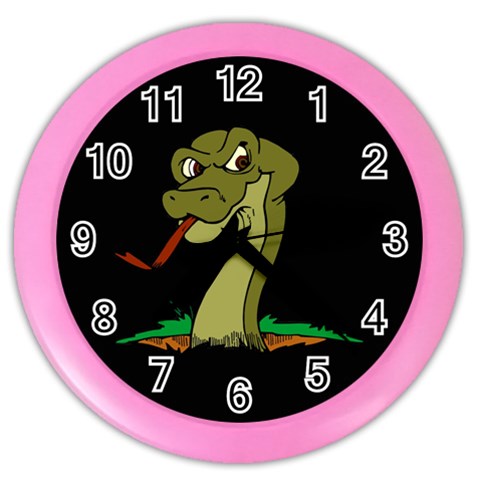 Snake Color Wall Clock from ArtsNow.com Front