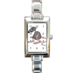 Rat Rectangular Italian Charm Watch
