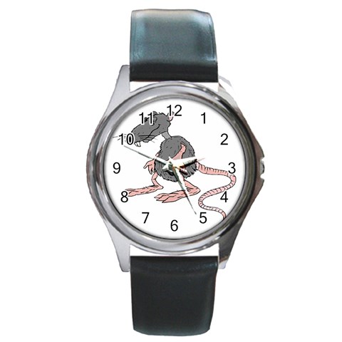 Rat Round Metal Watch from ArtsNow.com Front