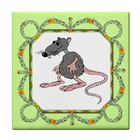 Rat Tile Coaster from ArtsNow.com Front