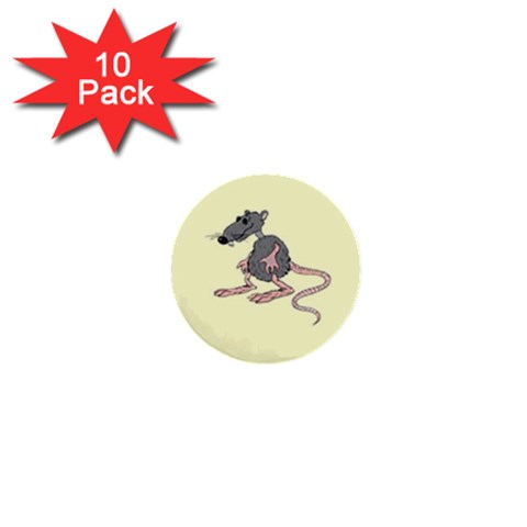 Rat 1  Mini Button (10 pack)  from ArtsNow.com Front