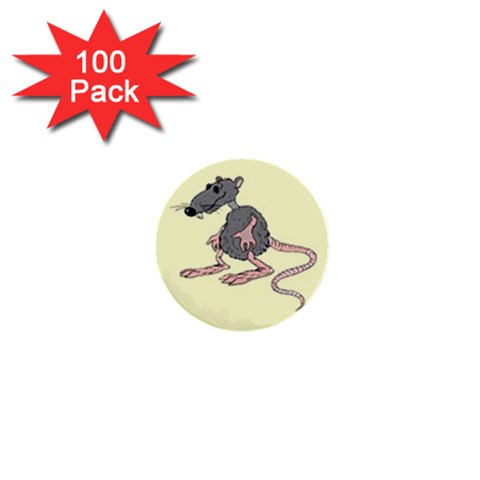 Rat 1  Mini Button (100 pack)  from ArtsNow.com Front