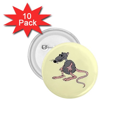 Rat 1.75  Button (10 pack)  from ArtsNow.com Front