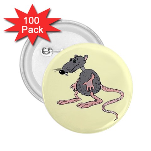 Rat 2.25  Button (100 pack) from ArtsNow.com Front