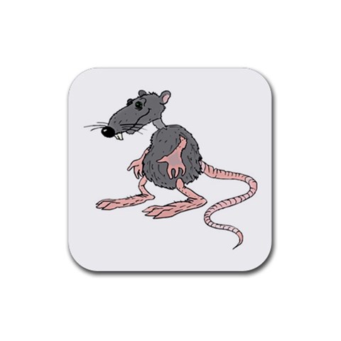 Rat Rubber Coaster (Square) from ArtsNow.com Front