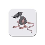 Rat Rubber Square Coaster (4 pack)