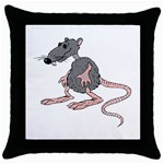 Rat Throw Pillow Case (Black)