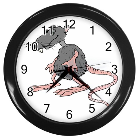 Rat Wall Clock (Black) from ArtsNow.com Front