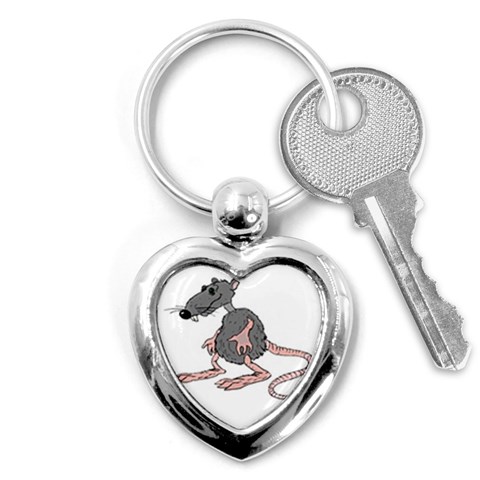 Rat Key Chain (Heart) from ArtsNow.com Front