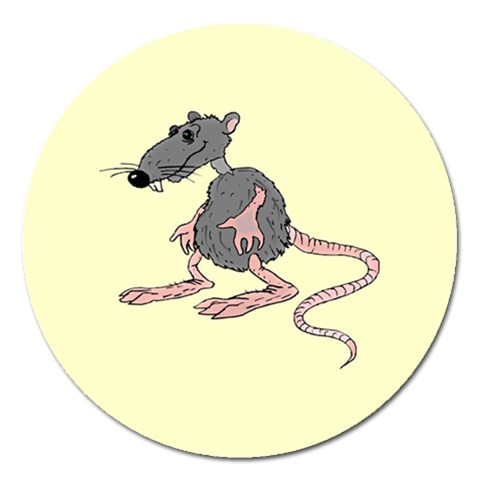 Rat Magnet 5  (Round) from ArtsNow.com Front