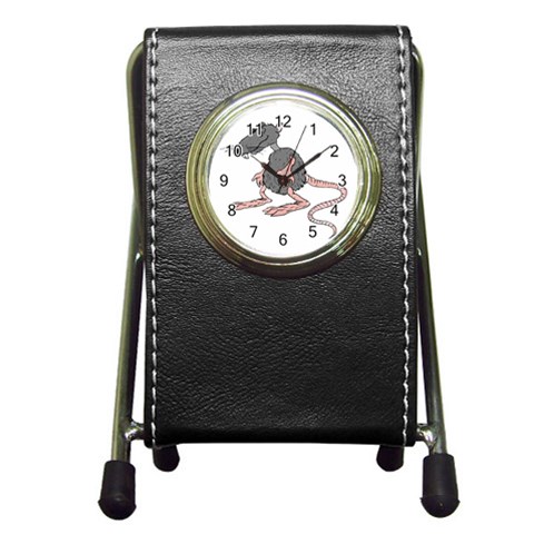 Rat Pen Holder Desk Clock from ArtsNow.com Front