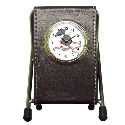 Rat Pen Holder Desk Clock from ArtsNow.com Front