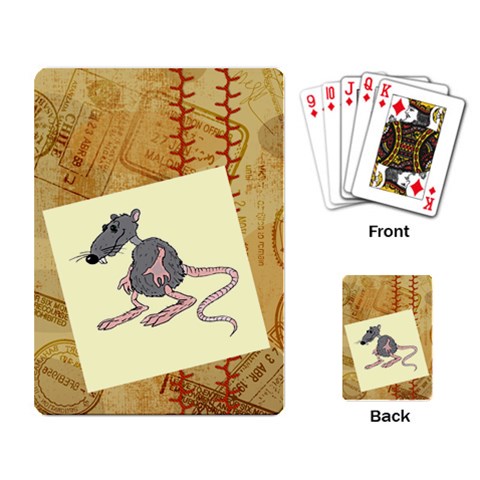 Rat Playing Cards Single Design from ArtsNow.com Back