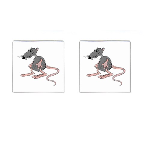 Rat Cufflinks (Square) from ArtsNow.com Front(Pair)