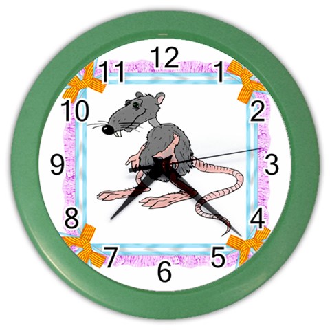 Rat Color Wall Clock from ArtsNow.com Front