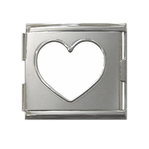Cute Kittens Mega Link Heart Italian Charm (18mm) from ArtsNow.com Front
