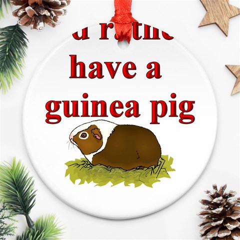 Guinea pig Ornament (Round) from ArtsNow.com Front