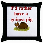Guinea pig Throw Pillow Case (Black)
