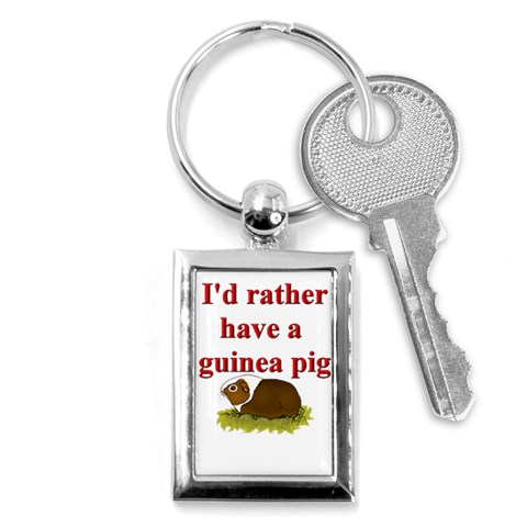 Guinea pig Key Chain (Rectangle) from ArtsNow.com Front