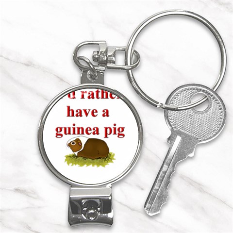 Guinea pig Nail Clippers Key Chain from ArtsNow.com Front
