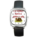 Guinea pig Square Metal Watch