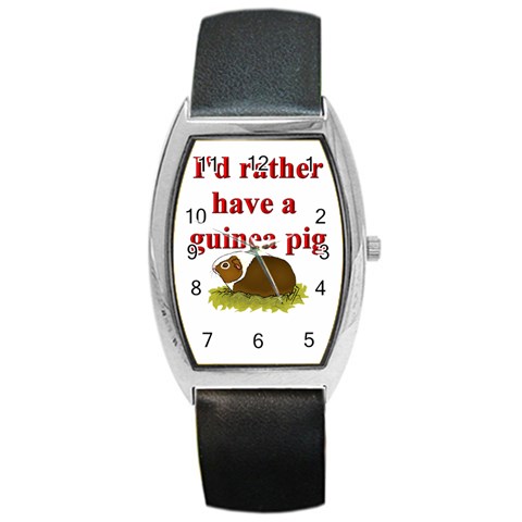 Guinea pig Barrel Style Metal Watch from ArtsNow.com Front