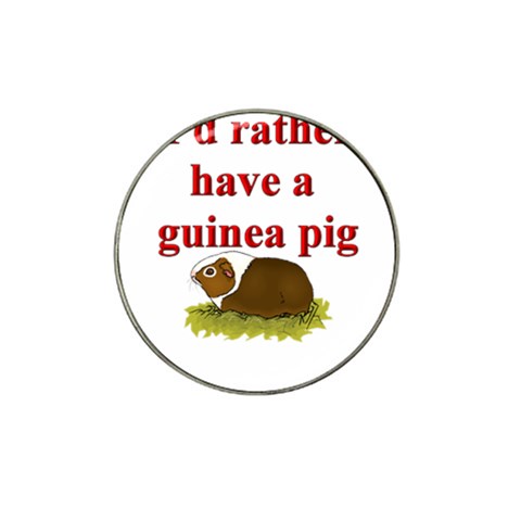 Guinea pig Hat Clip Ball Marker from ArtsNow.com Front
