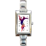 Racing rabbit Rectangular Italian Charm Watch