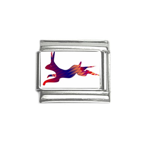 Racing rabbit Italian Charm (9mm) from ArtsNow.com Front