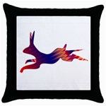 Racing rabbit Throw Pillow Case (Black)