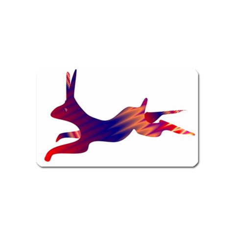 Racing rabbit Magnet (Name Card) from ArtsNow.com Front