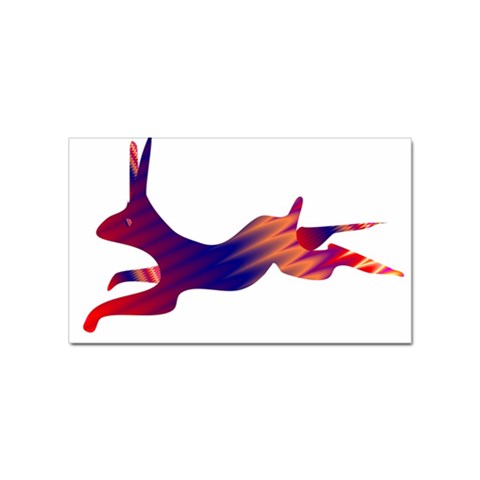 Racing rabbit Sticker Rectangular (10 pack) from ArtsNow.com Front