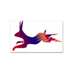 Racing rabbit Sticker Rectangular (100 pack)