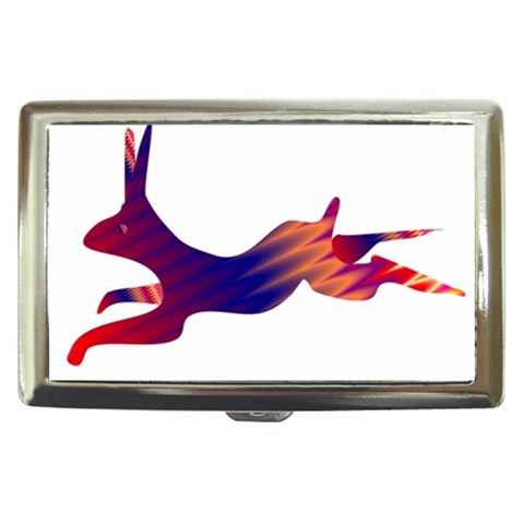 Racing rabbit Cigarette Money Case from ArtsNow.com Front