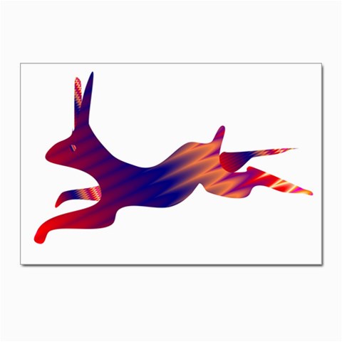 Racing rabbit Postcards 5  x 7  (Pkg of 10) from ArtsNow.com Front