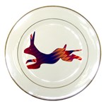 Racing rabbit Porcelain Plate