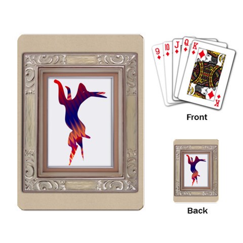 Racing rabbit Playing Cards Single Design from ArtsNow.com Back