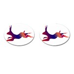 Racing rabbit Cufflinks (Oval)