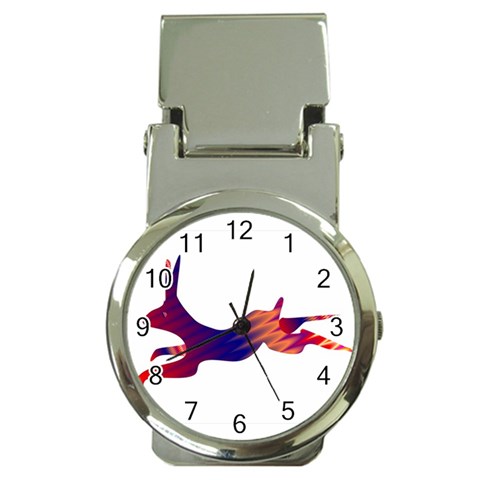Racing rabbit Money Clip Watch from ArtsNow.com Front