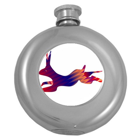 Racing rabbit Hip Flask (5 oz) from ArtsNow.com Front