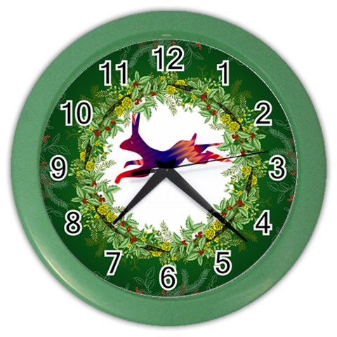 Racing rabbit Color Wall Clock from ArtsNow.com Front