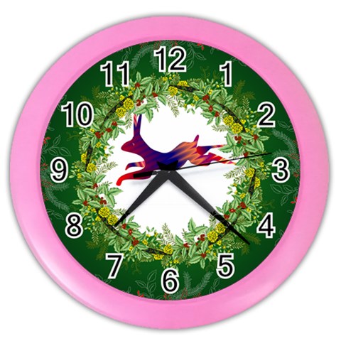 Racing rabbit Color Wall Clock from ArtsNow.com Front