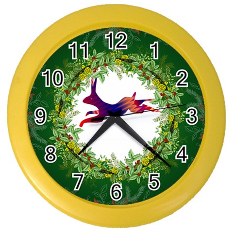 Racing rabbit Color Wall Clock from ArtsNow.com Front