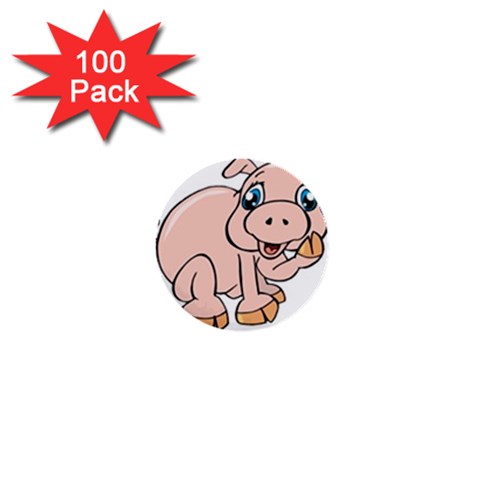 Piggy 1  Mini Button (100 pack)  from ArtsNow.com Front