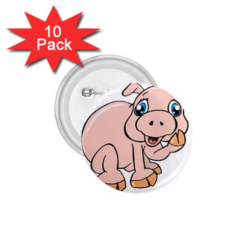 Piggy 1.75  Button (10 pack)  from ArtsNow.com Front