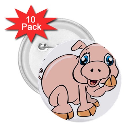 Piggy 2.25  Button (10 pack) from ArtsNow.com Front