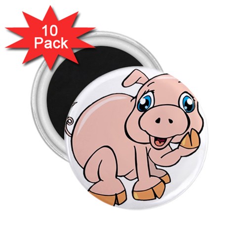 Piggy 2.25  Magnet (10 pack) from ArtsNow.com Front