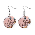 Piggy 1  Button Earrings
